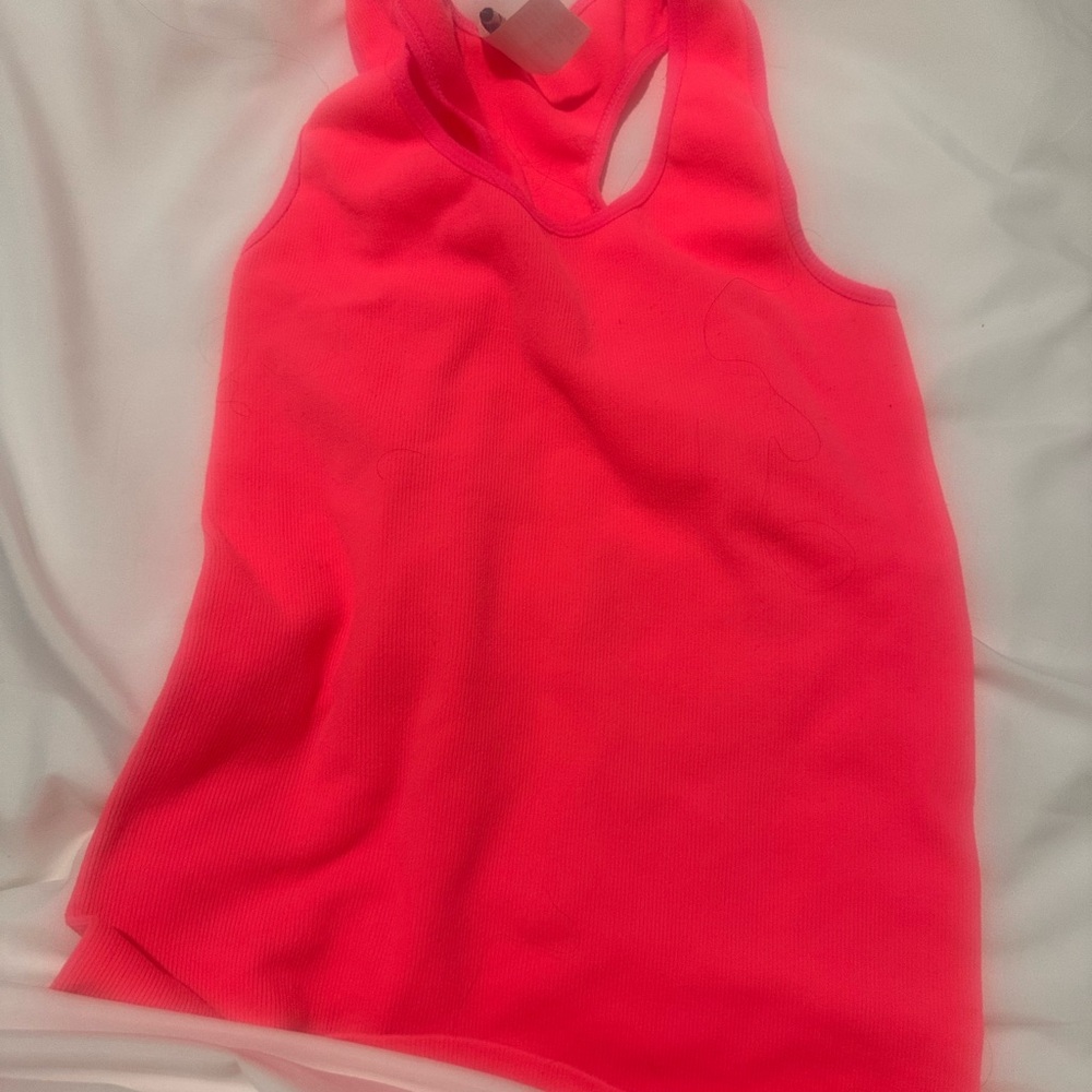 Neon Pink Racerback Tank Top